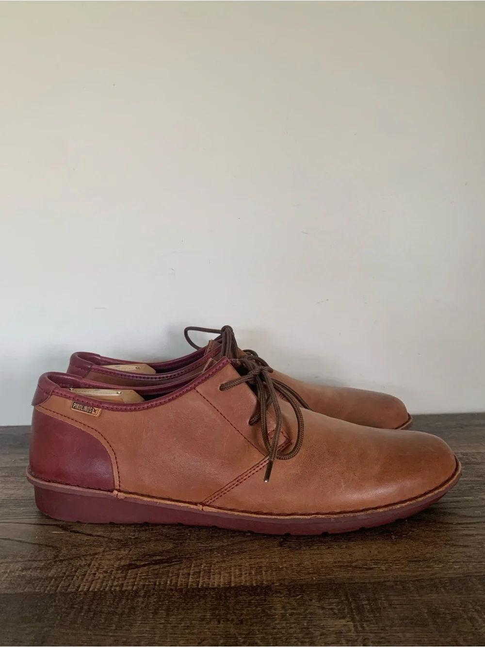 Pikolinos Palamos Shoes Mens 11-11.5 Brown Leather Lace Up Oxford Casual Lace Up